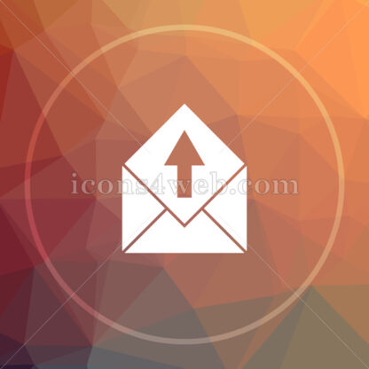 Send e-mail low poly icon. Website low poly icon - Website icons