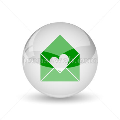 Send love glossy icon. Send love glossy button - Website icons