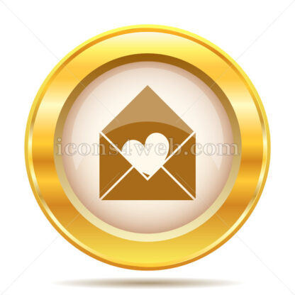 Send love golden button - Website icons