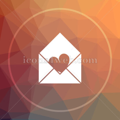 Send love low poly icon. Website low poly icon - Website icons