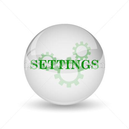 Settings glossy icon. Settings glossy button - Website icons