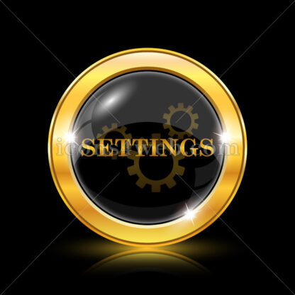 Settings golden icon. - Website icons
