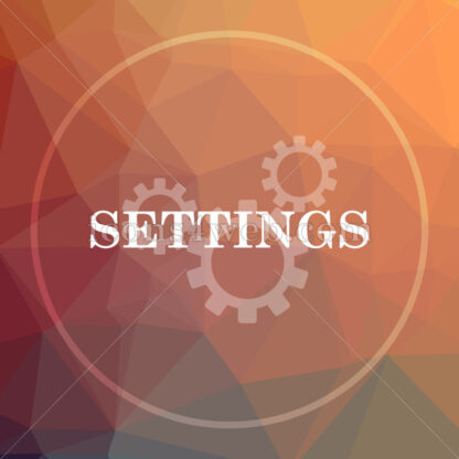 Settings low poly icon. Website low poly icon - Website icons