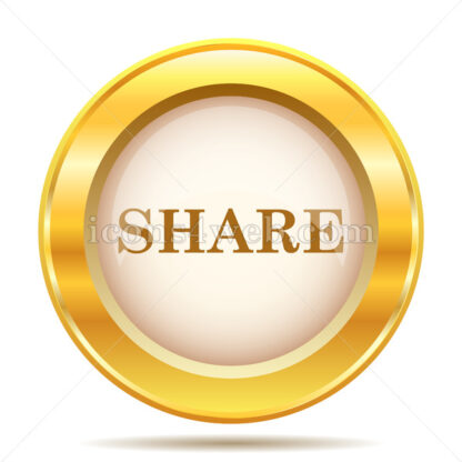 Share golden button - Website icons