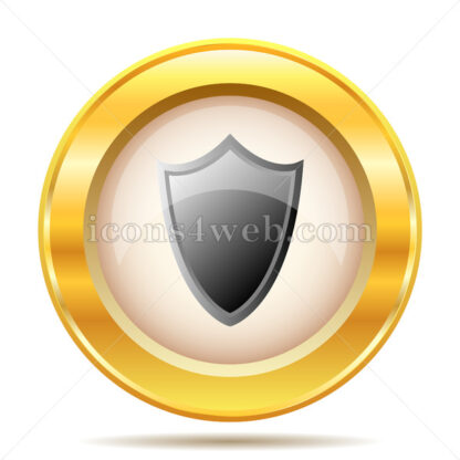 Shield golden button - Website icons