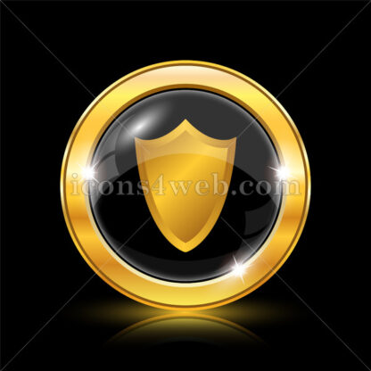 Shield golden icon. - Website icons