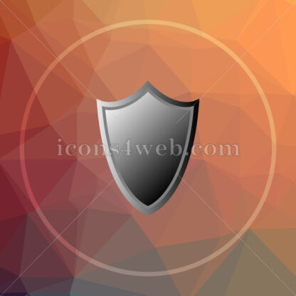 Shield low poly icon. Website low poly icon - Website icons