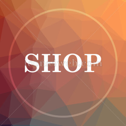 Shop low poly icon. Website low poly icon - Website icons