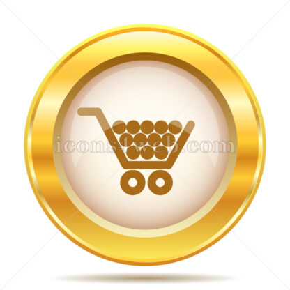 Shopping cart golden button - Website icons