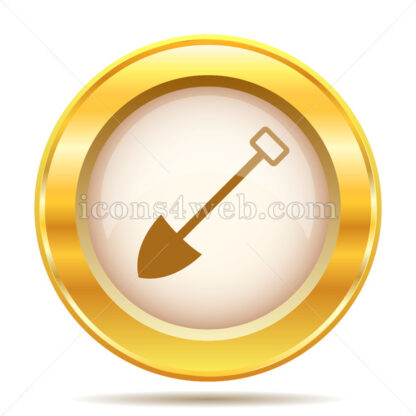 Shovel golden button - Website icons
