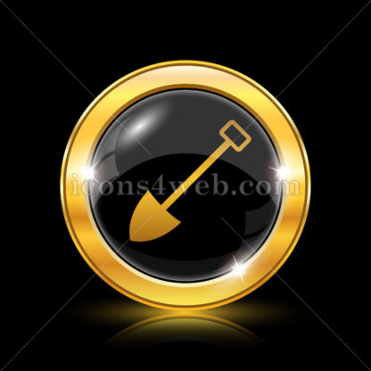 Shovel golden icon. - Website icons