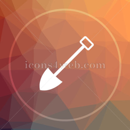 Shovel low poly icon. Website low poly icon - Website icons
