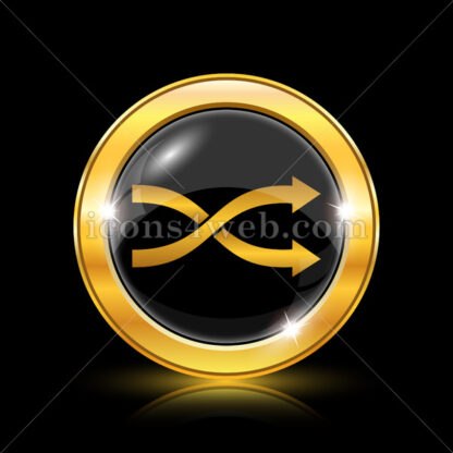 Shuffle golden icon. - Website icons