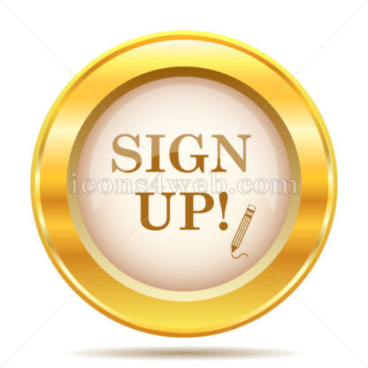 Sign up golden button - Website icons