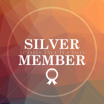 Silver member low poly icon. Website low poly icon - Website icons