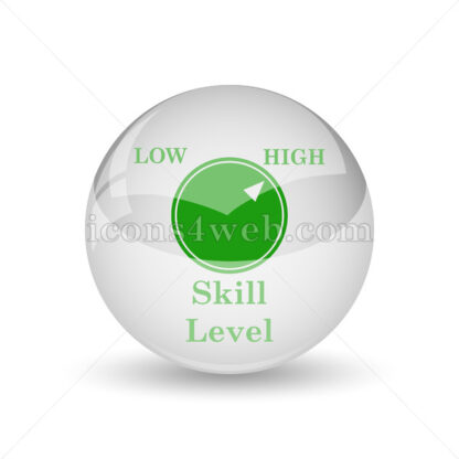 Skill level glossy icon. Skill level glossy button - Website icons
