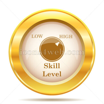 Skill level golden button - Website icons