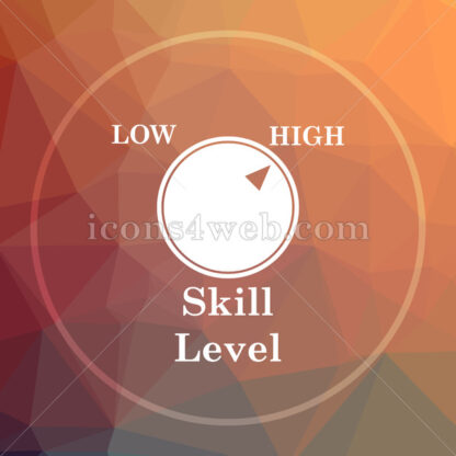 Skill level low poly icon. Website low poly icon - Website icons
