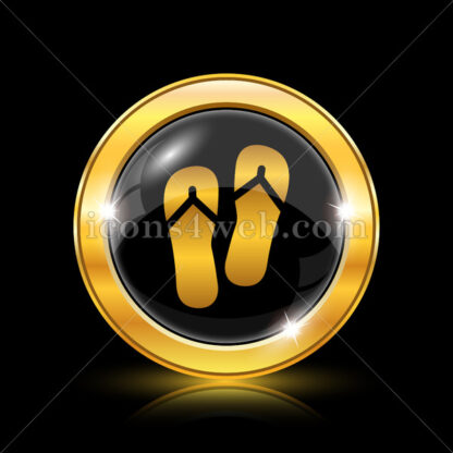 Slippers golden icon. - Website icons