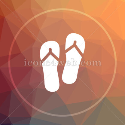 Slippers low poly icon. Website low poly icon - Website icons