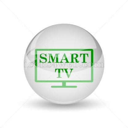 Smart tv glossy icon. Smart tv glossy button - Website icons