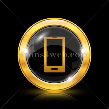 Smartphone golden icon. - Website icons