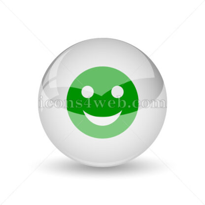 Smiley glossy icon. Smiley glossy button - Website icons