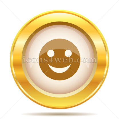 Smiley golden button - Website icons
