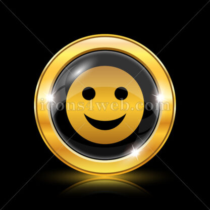 Smiley golden icon. - Website icons