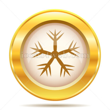 Snowflake golden button - Website icons