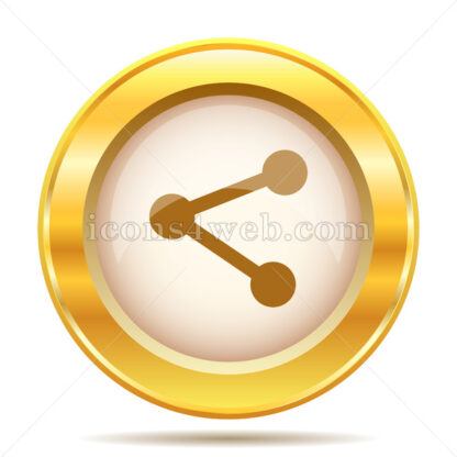 Social media – link golden button - Website icons