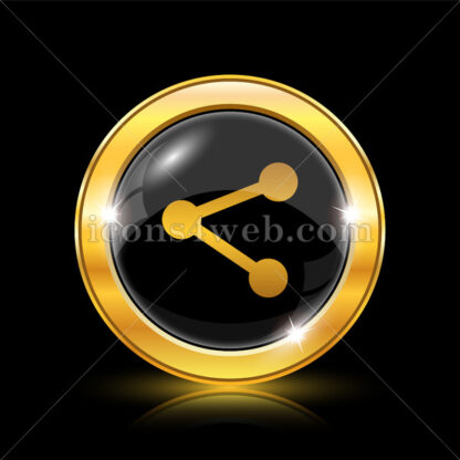 Social media – link golden icon. - Website icons