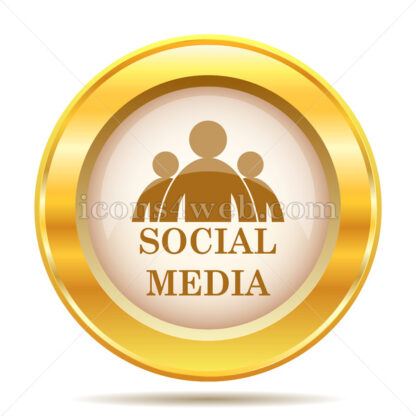 Social media golden button - Website icons