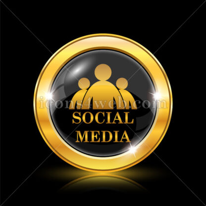 Social media golden icon. - Website icons