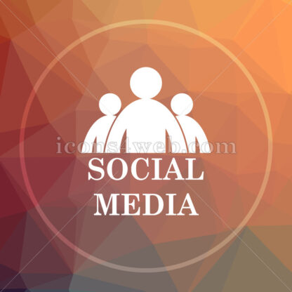 Social media low poly icon. Website low poly icon - Website icons