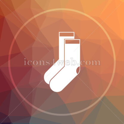 Socks low poly icon. Website low poly icon - Website icons