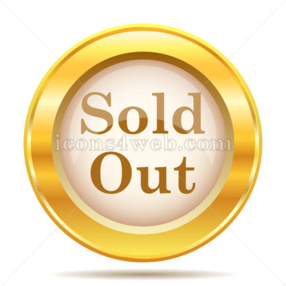 Sold out golden button - Website icons