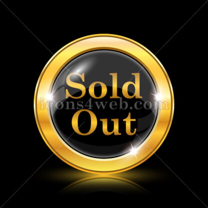 Sold out golden icon. - Website icons