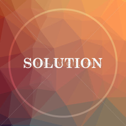 Solution low poly icon. Website low poly icon - Website icons