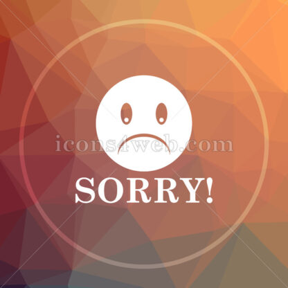 Sorry low poly icon. Website low poly icon - Website icons