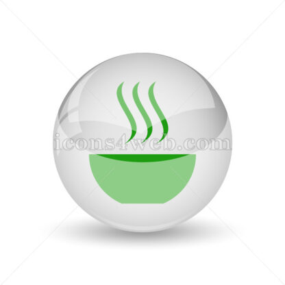 Soup glossy icon. Soup glossy button - Website icons