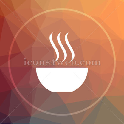 Soup low poly icon. Website low poly icon - Website icons