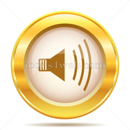 Speaker golden button - Website icons