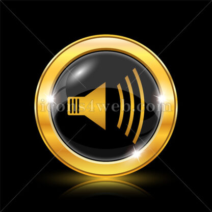 Speaker golden icon. - Website icons
