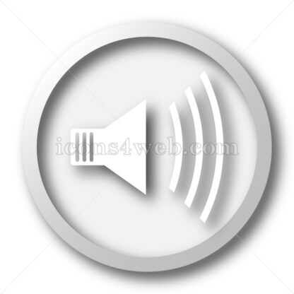 Speaker white icon. Speaker white button - Website icons