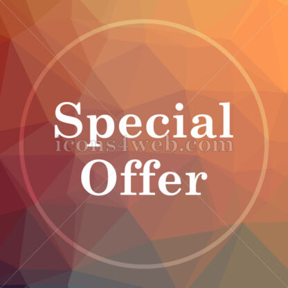 Special offer low poly icon. Website low poly icon - Website icons