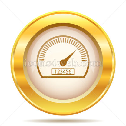 Speedometer golden button - Website icons