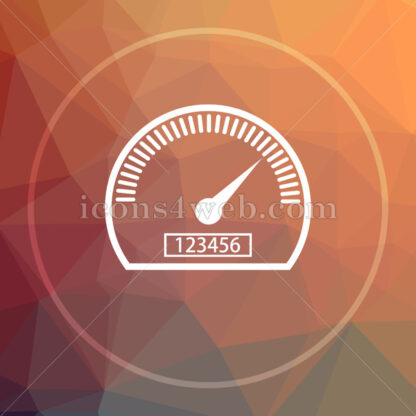 Speedometer low poly icon. Website low poly icon - Website icons