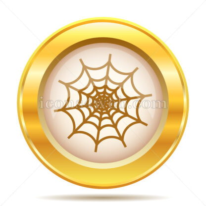 Spider web golden button - Website icons