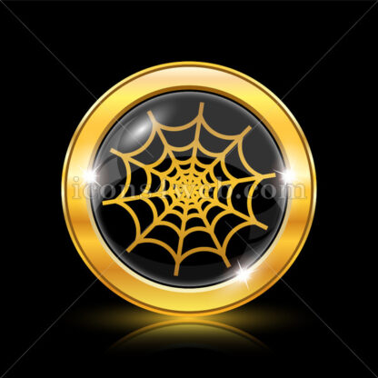 Spider web golden icon. - Website icons
